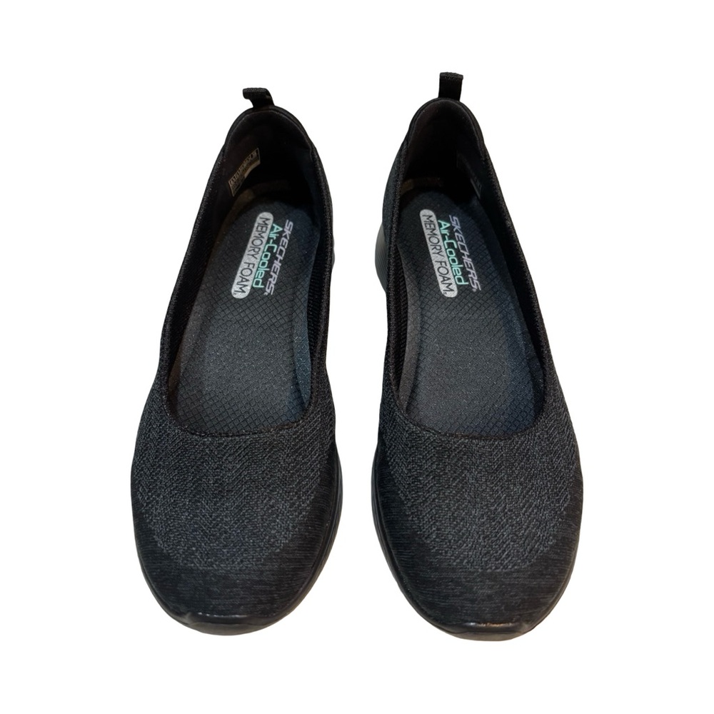 Skechers Air-Cooled Memory Foam Flat Shoes Black BBK –‎ Size 8.5 - Picture 4 of 12